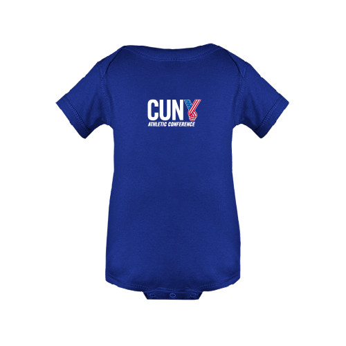 CUNY Athletics Royal Infant Onesie-Official Logo