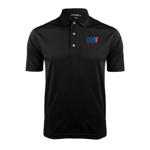 CUNY Athletics Black Dry Mesh Polo-Official Logo