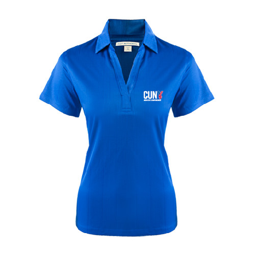 CUNY Athletics Womens Royal Performance Fine Jacquard Polo-Official Logo