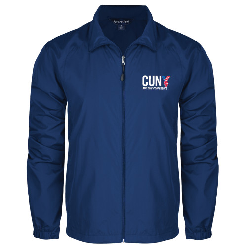 CUNY Athletics Royal Full Zip Wind Jacket-Official Logo