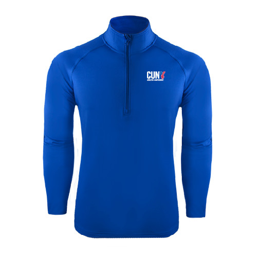 CUNY Athletics Sport Tek Royal Sport Wick Stretch 1/2 Zip Pullover-Official Logo