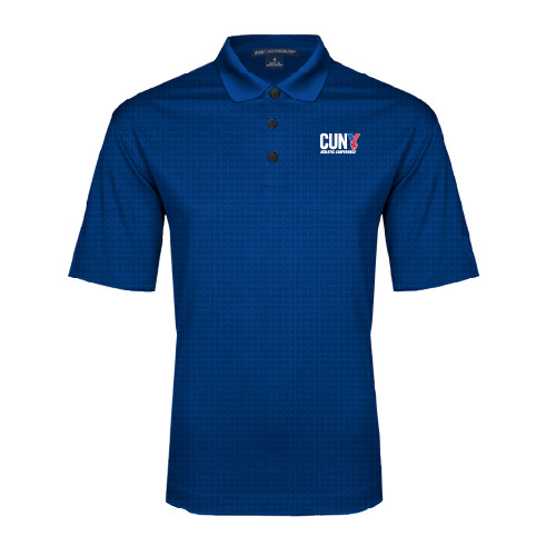 CUNY Athletics Royal Performance Fine Jacquard Polo-Official Logo