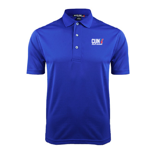 CUNY Athletics Royal Dry Mesh Polo-Official Logo