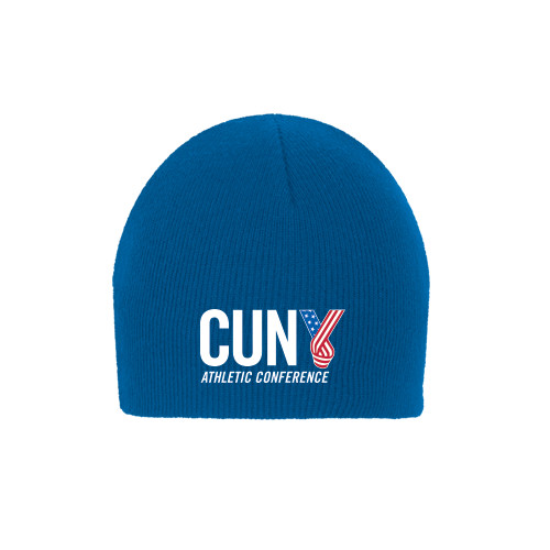 CUNY Athletics Royal Knit Beanie-Official Logo