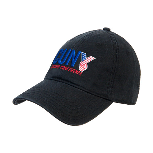 CUNY Athletics Black Unstructured Adjustable Low Profile Hat-Official Logo