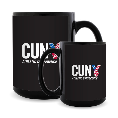 CUNY Athletics Full Color Black Mug 15oz-Official Logo