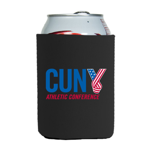 CUNY Athletics Neoprene Black Can Holder-Official Logo