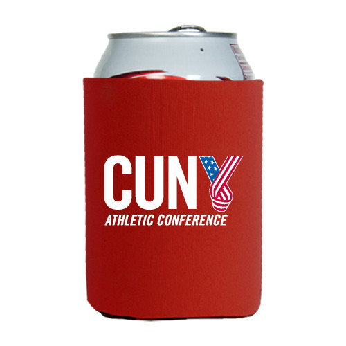 CUNY Athletics Neoprene Red Can Holder-Official Logo