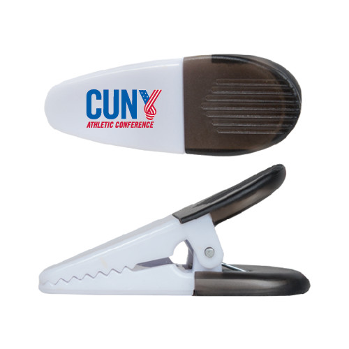 CUNY Athletics White Crocodile Clip/Magnet-Official Logo