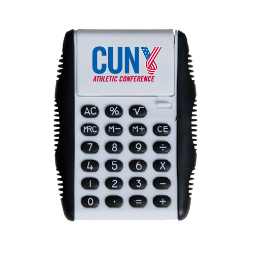 CUNY Athletics White Flip Cover Calculator-Official Logo