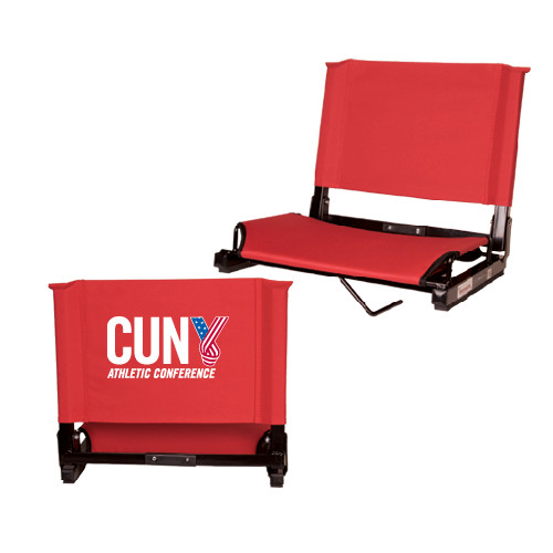 CUNY Athletics Stadium Chair Red-Official Logo