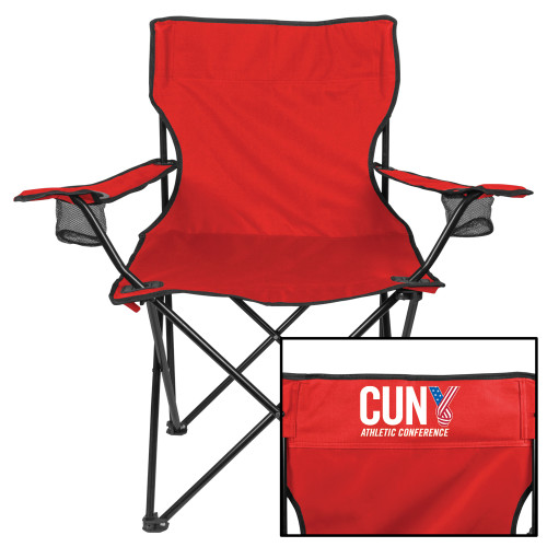 CUNY Athletics Deluxe Red Captains Chair-Official Logo
