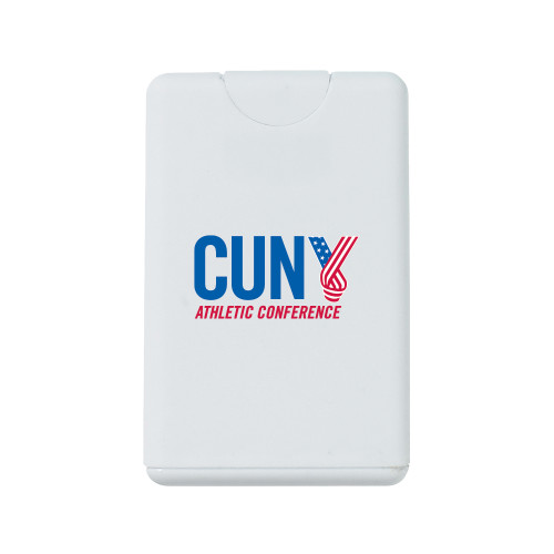 White .66 oz Card Shape Hand Sanitizer-Official Logo