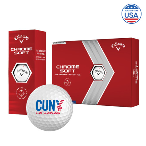 CUNY Athletics Callaway Chrome Soft Golf Balls 12/pkg-Official Logo