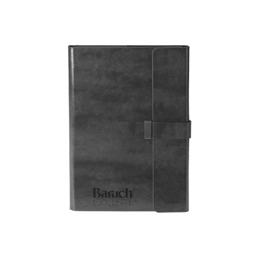College Fabrizio Junior Black Portfolio w/Loop Closure-Official Logo Engraved