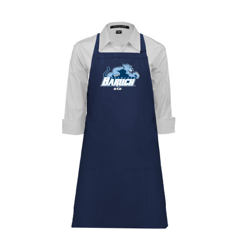 College Full Length Navy Apron-Dad