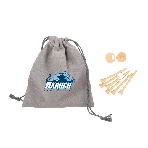 Bamboo Golf Tee Set w/ Grey Recycled Pouch-Baruch Athletics