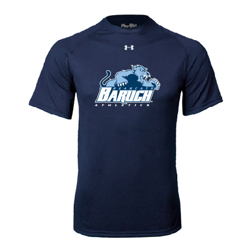 College Under Armour Navy Tech Tee-Baruch Athletics