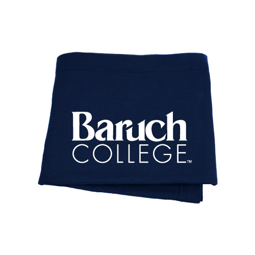 College Navy Sweatshirt Blanket-Official Logo