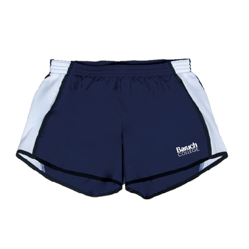 College Womens Navy/White Team Short-Official Logo