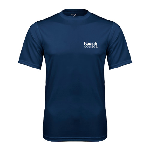 College Navy Performance Tee-Official Logo