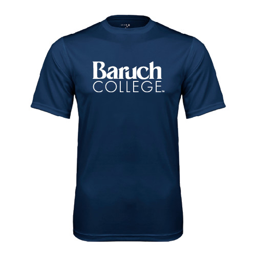 College Navy Performance Tee-Official Logo