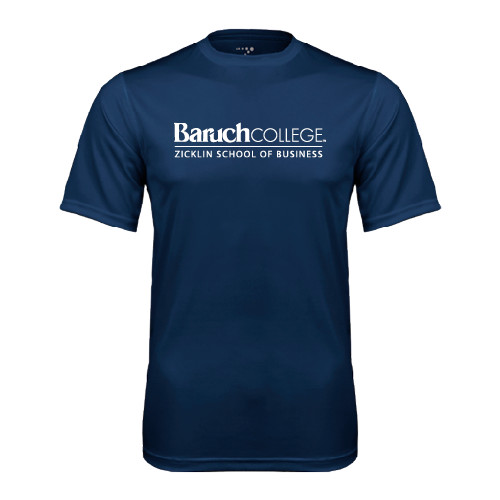 College Navy Performance Tee-Zicklin School of Business
