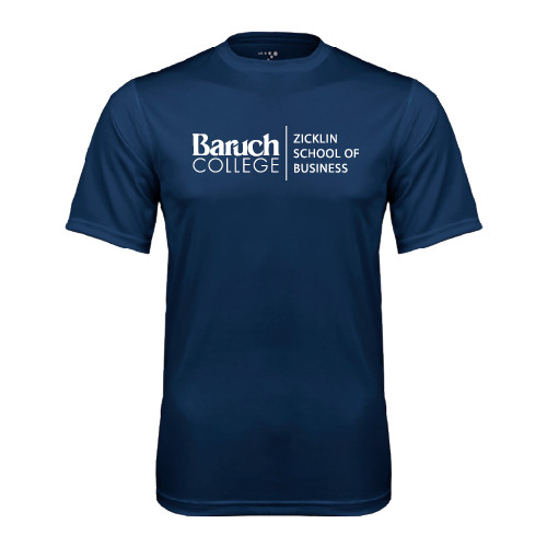 College Navy Performance Tee-Zicklin School of Business