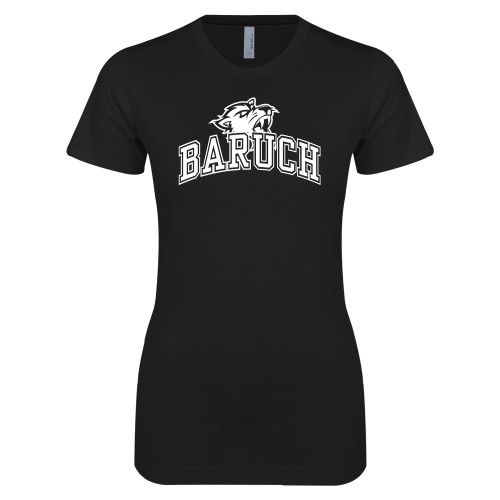 College Next Level Womens Black Boyfriend Tee-Baruch Arched