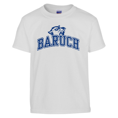Youth White T Shirt-Baruch Arched