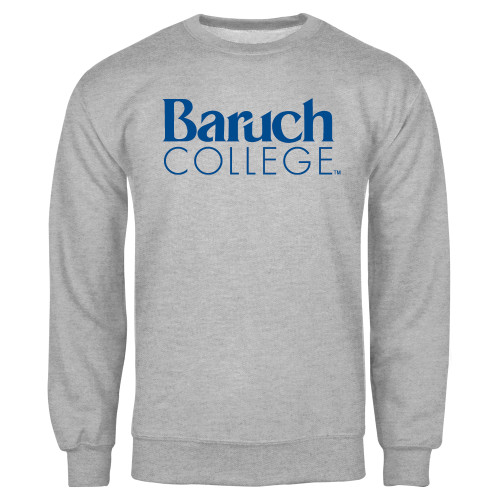 College Grey Fleece Crew-Official Logo