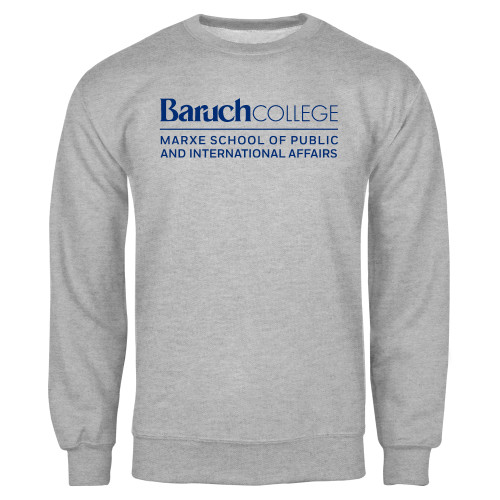 Grey Fleece Crew-Baruch College Marxe School