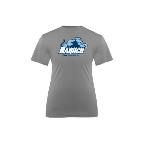 College Youth Performance Grey Concrete Tee-Volleyball