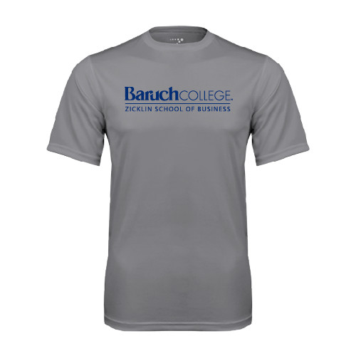 College Grey Concrete Performance Tee-Zicklin School of Business
