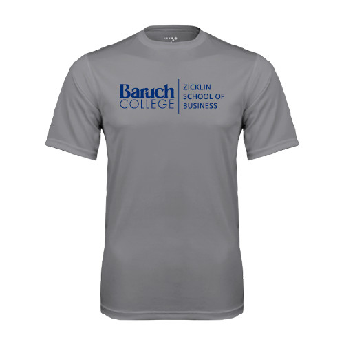 College Grey Concrete Performance Tee-Zicklin School of Business