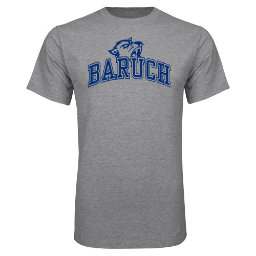 College Grey T Shirt-Baruch Arched