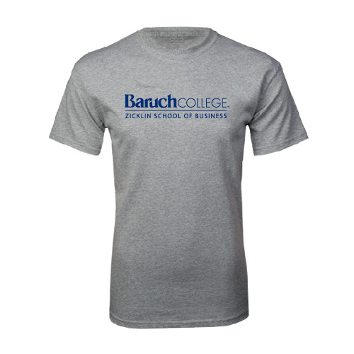 College Grey T Shirt-Zicklin School of Business