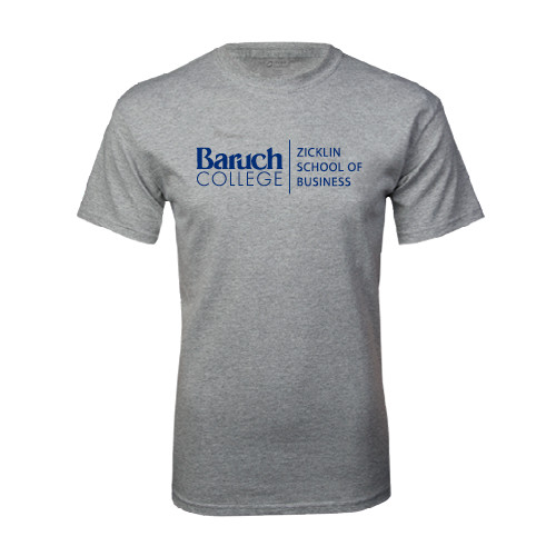 College Grey T Shirt-Zicklin School of Business