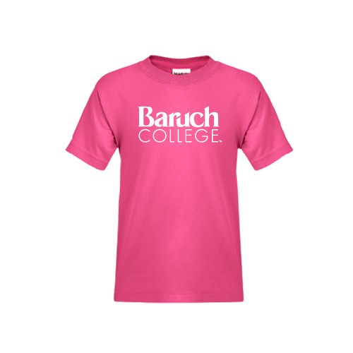 College Youth Hot Pink T Shirt-Official Logo