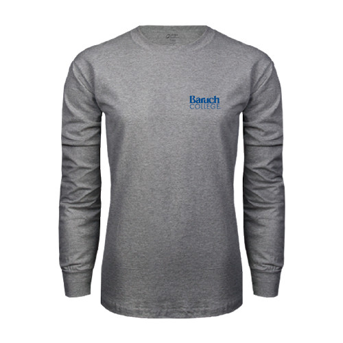 College Grey Long Sleeve T Shirt-Official Logo