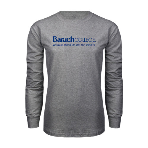 College Grey Long Sleeve T Shirt-Weissman School of Arts