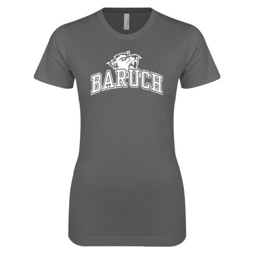 College Next Level Womens Charcoal Boyfriend Tee-Baruch Arched