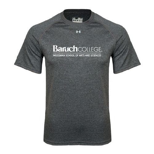 College Under Armour Carbon Heather Tech Tee-Weissman School of Arts