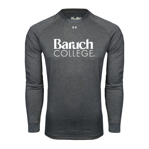 College Under Armour Carbon Heather Long Sleeve Tech Tee-Official Logo