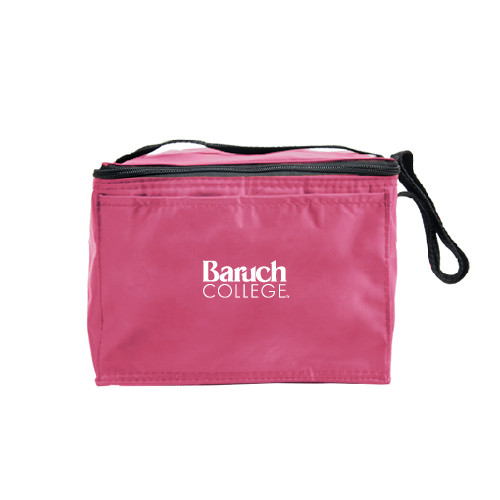 College Six Pack Pink Cooler-Official Logo