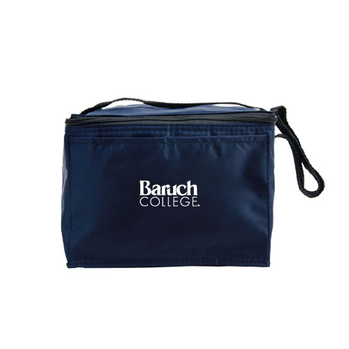 College Six Pack Navy Cooler-Official Logo