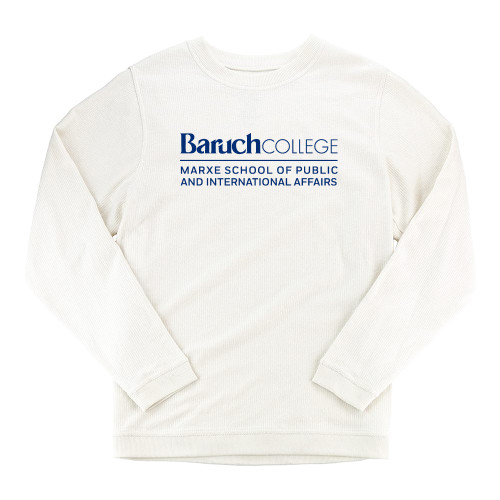 Boxercraft Womens Cream Corded Crew-Baruch College Marxe School