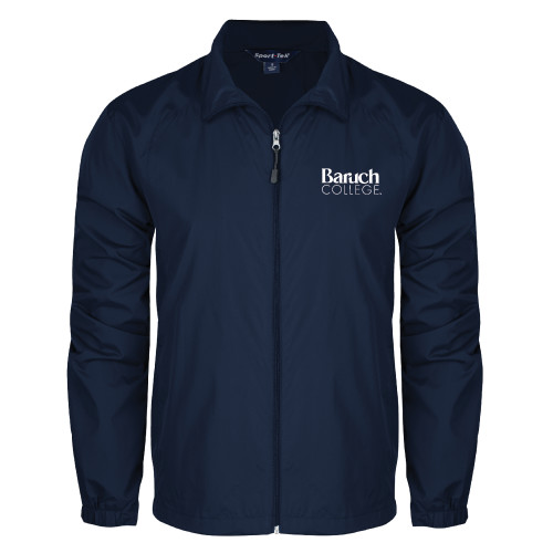 College Navy Full Zip Wind Jacket-Official Logo