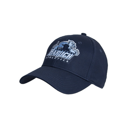 College Navy Structured Adjustable Pro Style Hat-Baruch Athletics