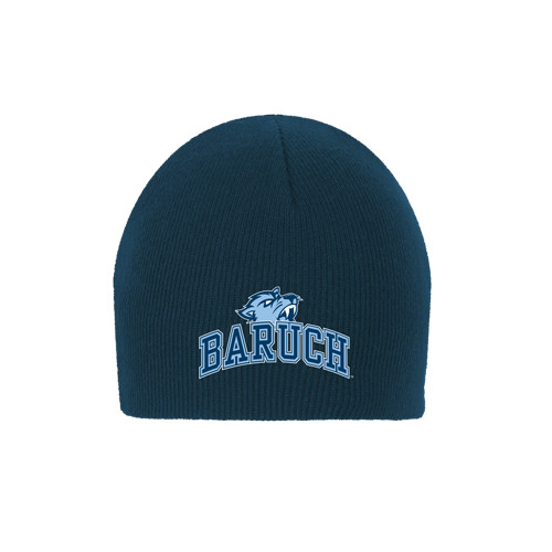 College Navy Knit Beanie-Baruch Arched